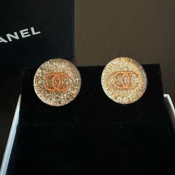 CHANEL Jewelry - Chanel Gold CC Earrings